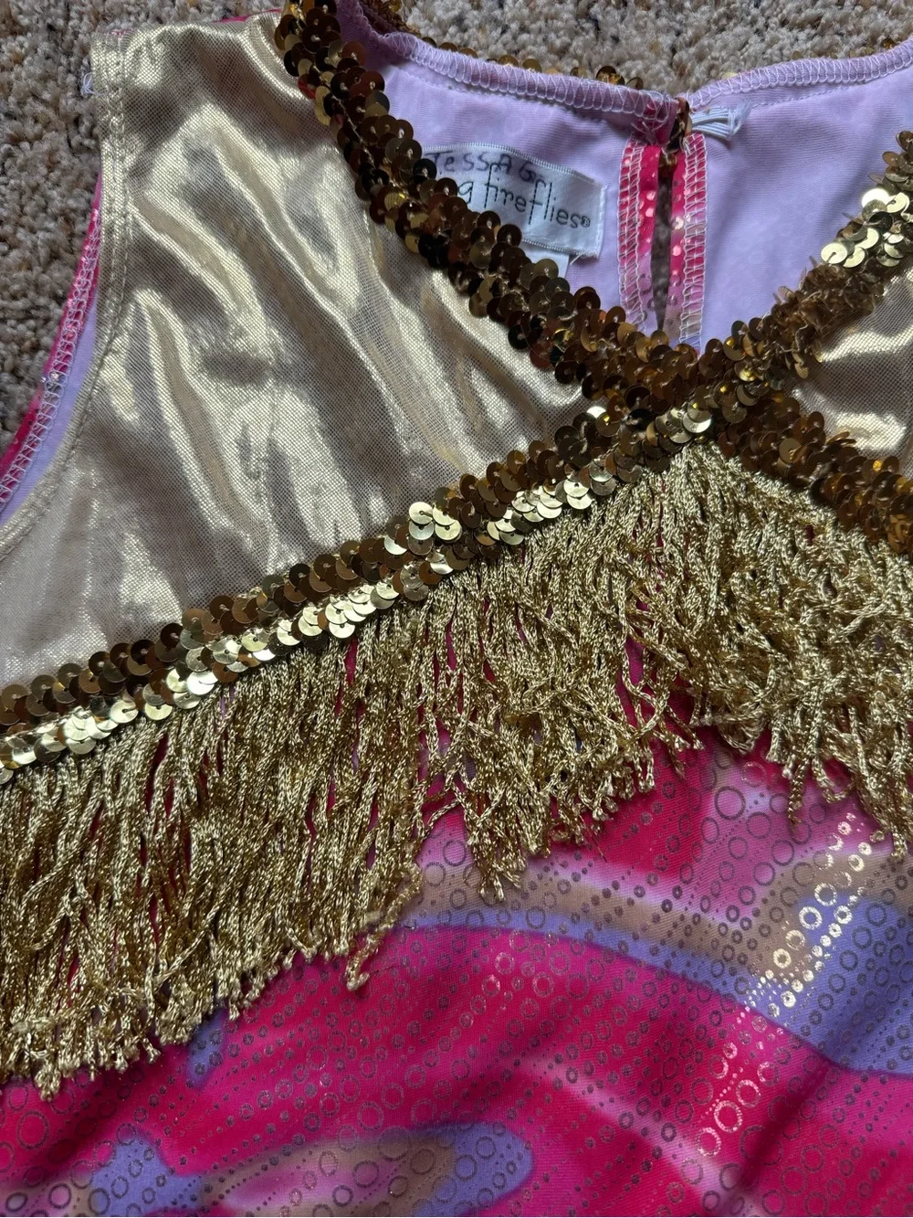 Chasing Fireflies Girls Size 14 Disco Costume Set Bell Bottoms matching Headband